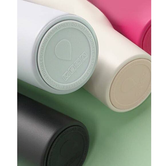 40 oz Pink Solid Color Insulated Stainless Steel Tumbler with Handle - Picture 5 of 6